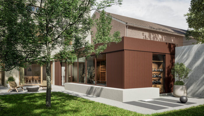 bijgebouw-aluminium-lattenwand-bruin